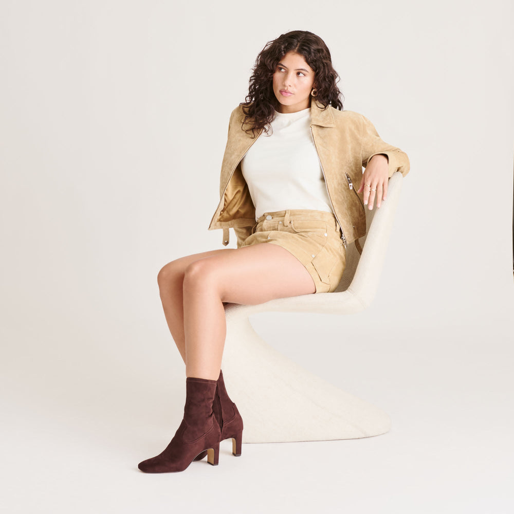 Roan Mahogany Stella Suede Boots | Women Dolce Vita