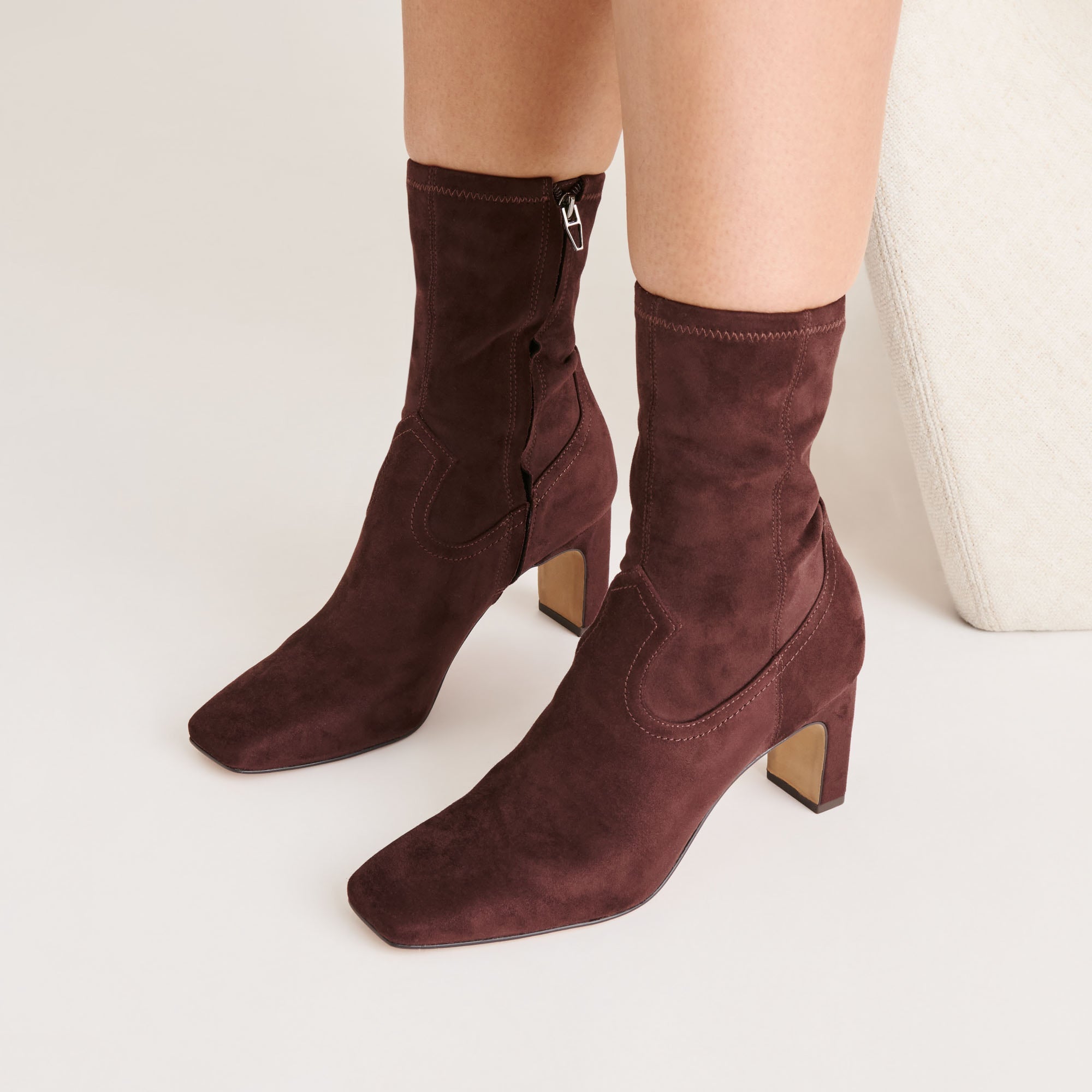 Roan Mahogany Stella Suede Boots | Women Dolce Vita