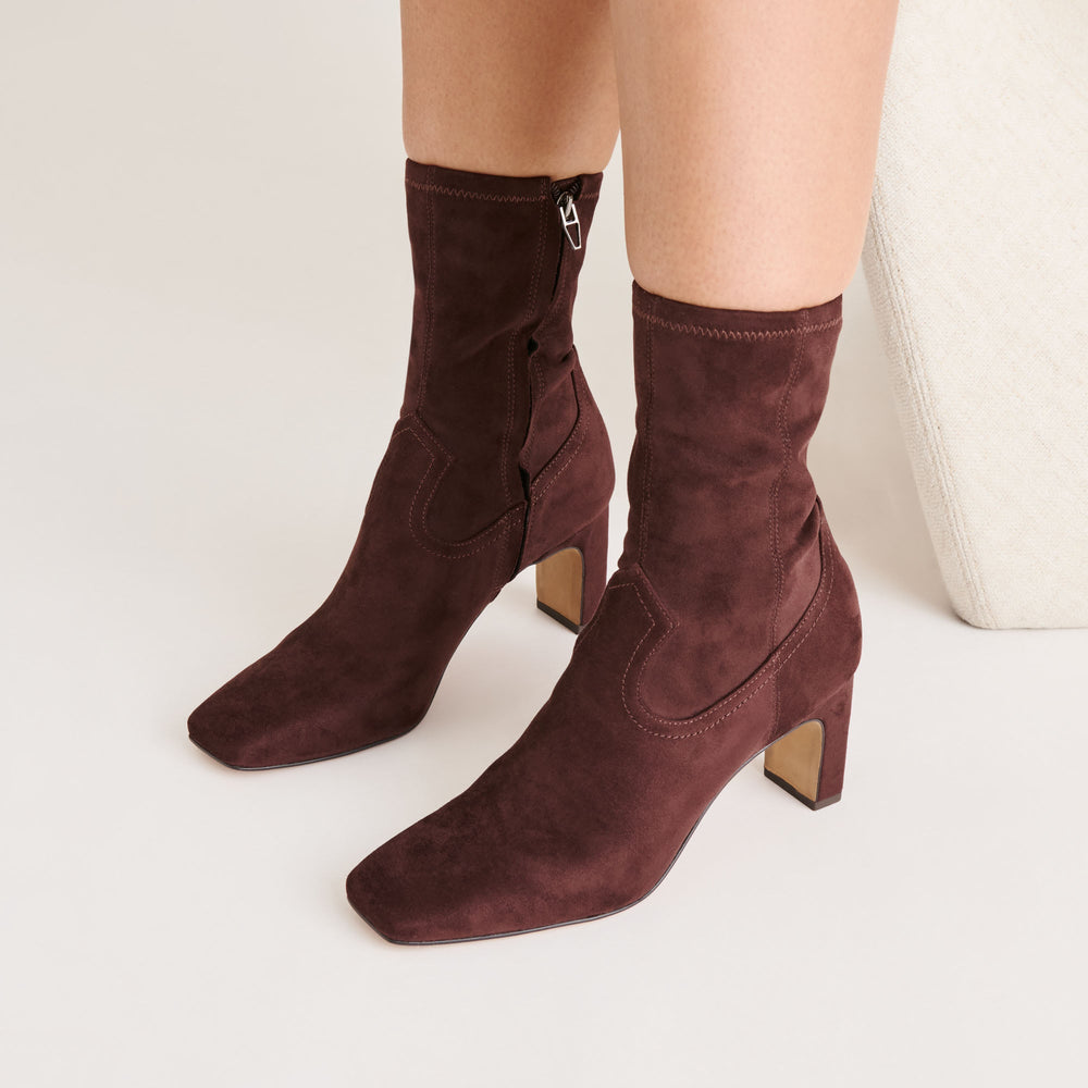 Roan Mahogany Stella Suede Boots | Women Dolce Vita