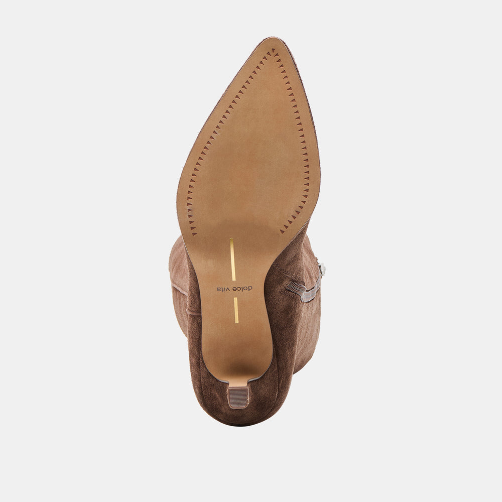 Aldy Dk Brown Suede Boots | Dolce Vita Women