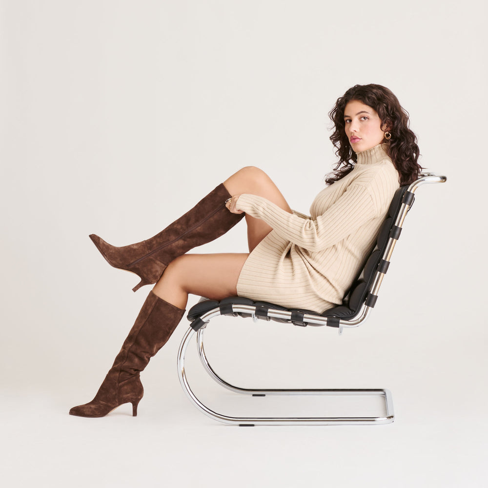 Aldy Dk Brown Suede Boots | Dolce Vita Women