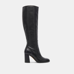 FYNN Wide Calf Boots Onyx Leather | Women Dolce Vita