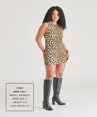 FYNN Wide Calf Boots Onyx Leather | Women Dolce Vita