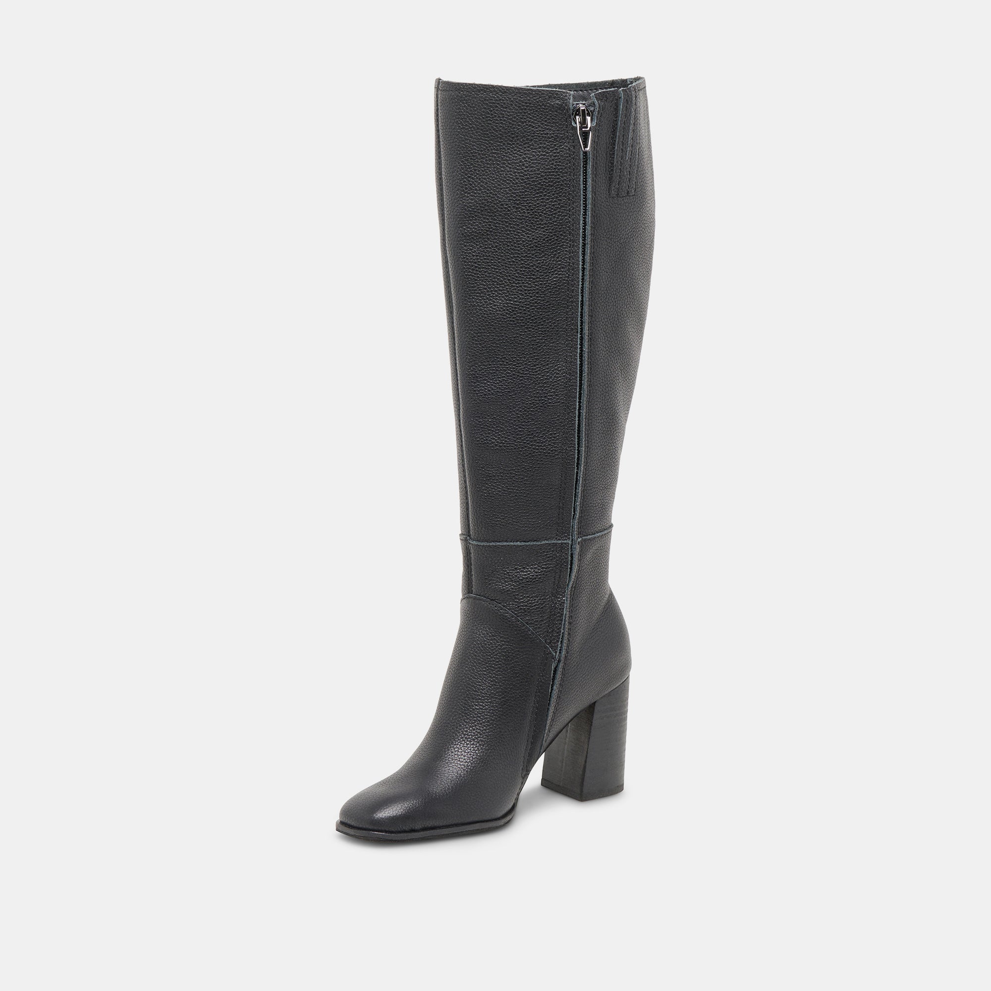 FYNN Wide Calf Boots Onyx Leather | Women Dolce Vita
