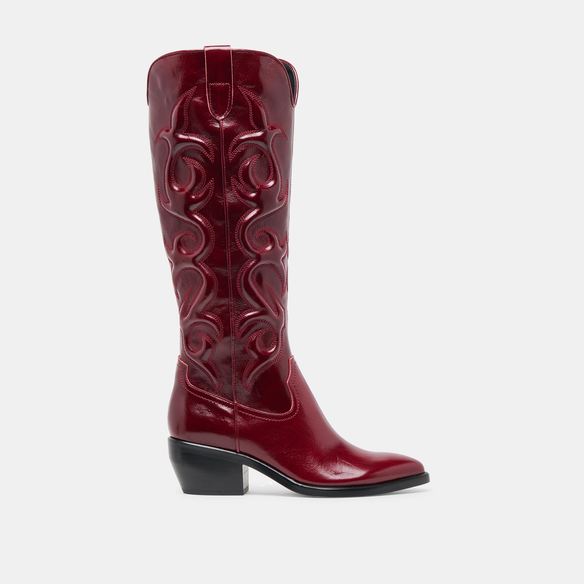 Mirla Oxblood Leather Boots | Women Dolce Vita