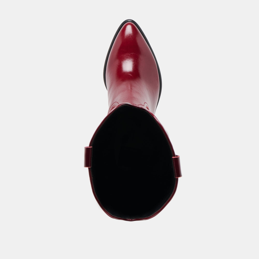 Mirla Oxblood Leather Boots | Women Dolce Vita