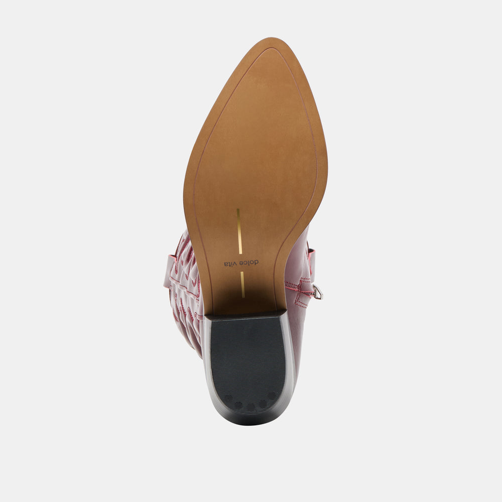 Mirla Oxblood Leather Boots | Women Dolce Vita