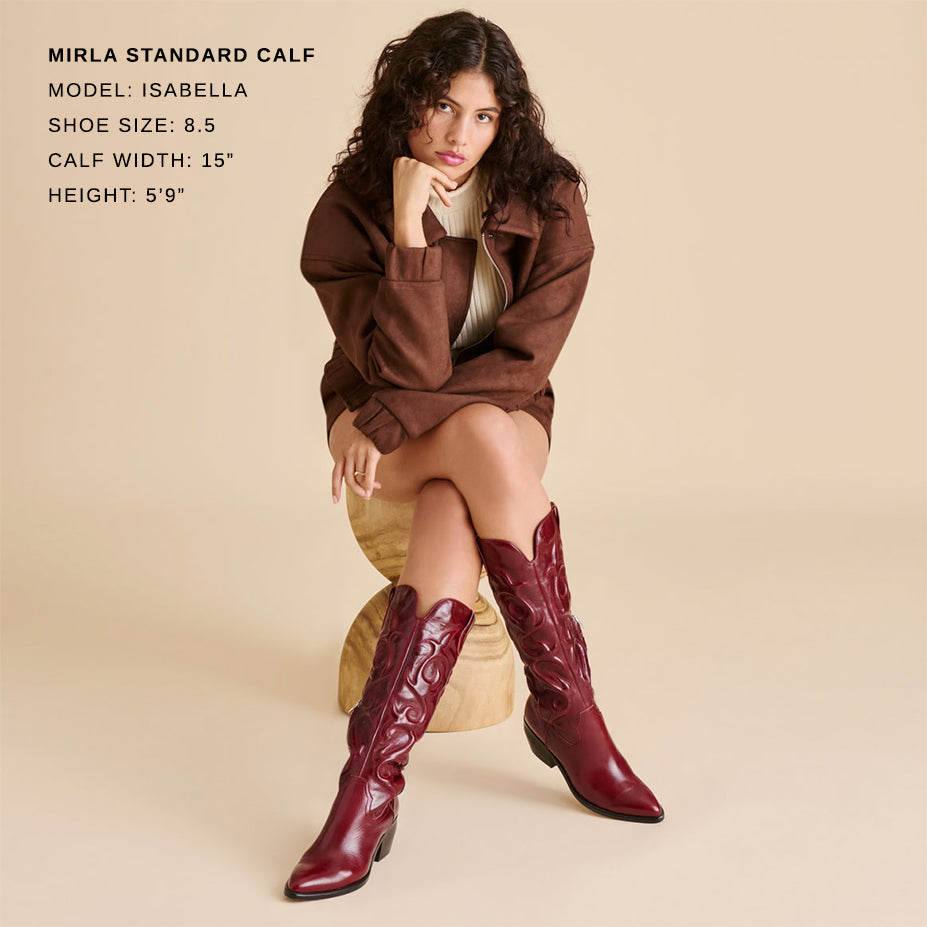 Mirla Oxblood Leather Boots | Women Dolce Vita
