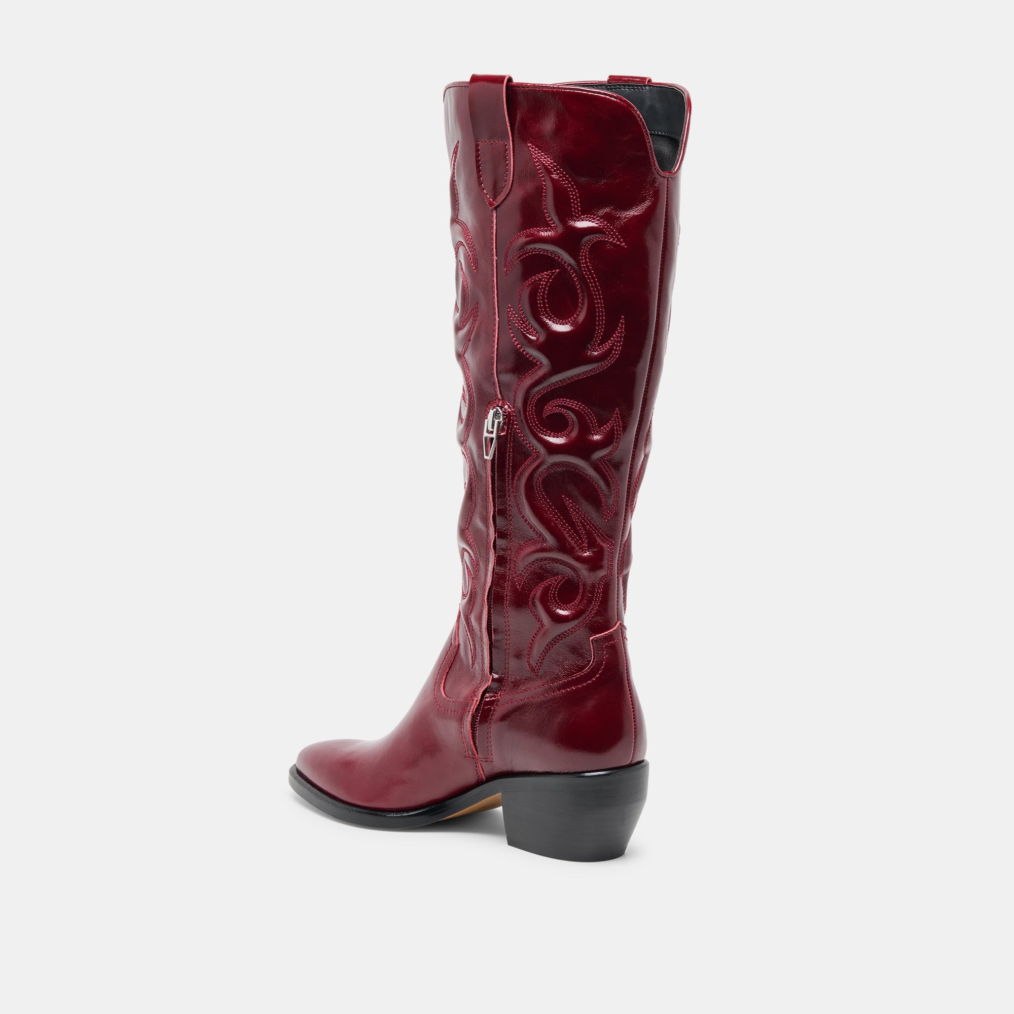 Mirla Oxblood Leather Boots | Women Dolce Vita