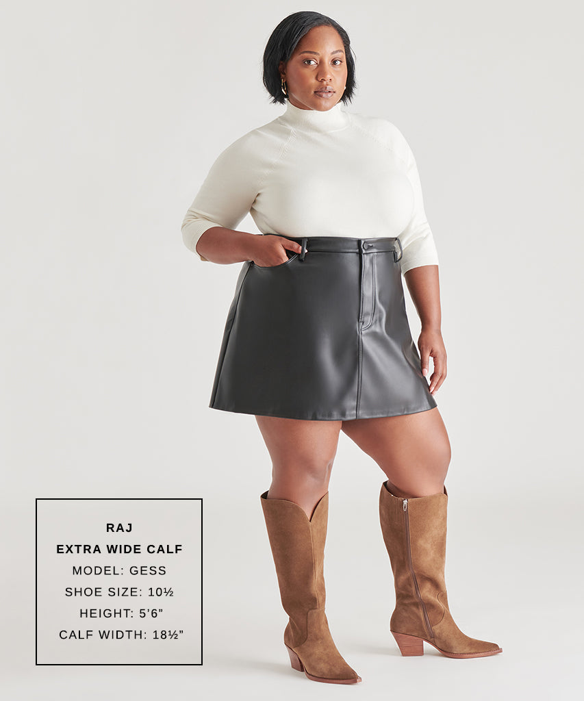 Raj Extra Wide Calf Brown Suede Boots | Women Dolce Vita