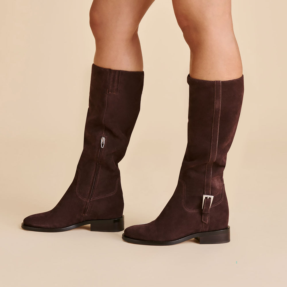 Kilian H2O Waterproof Mahogany Suede Boots | Women Dolce Vita