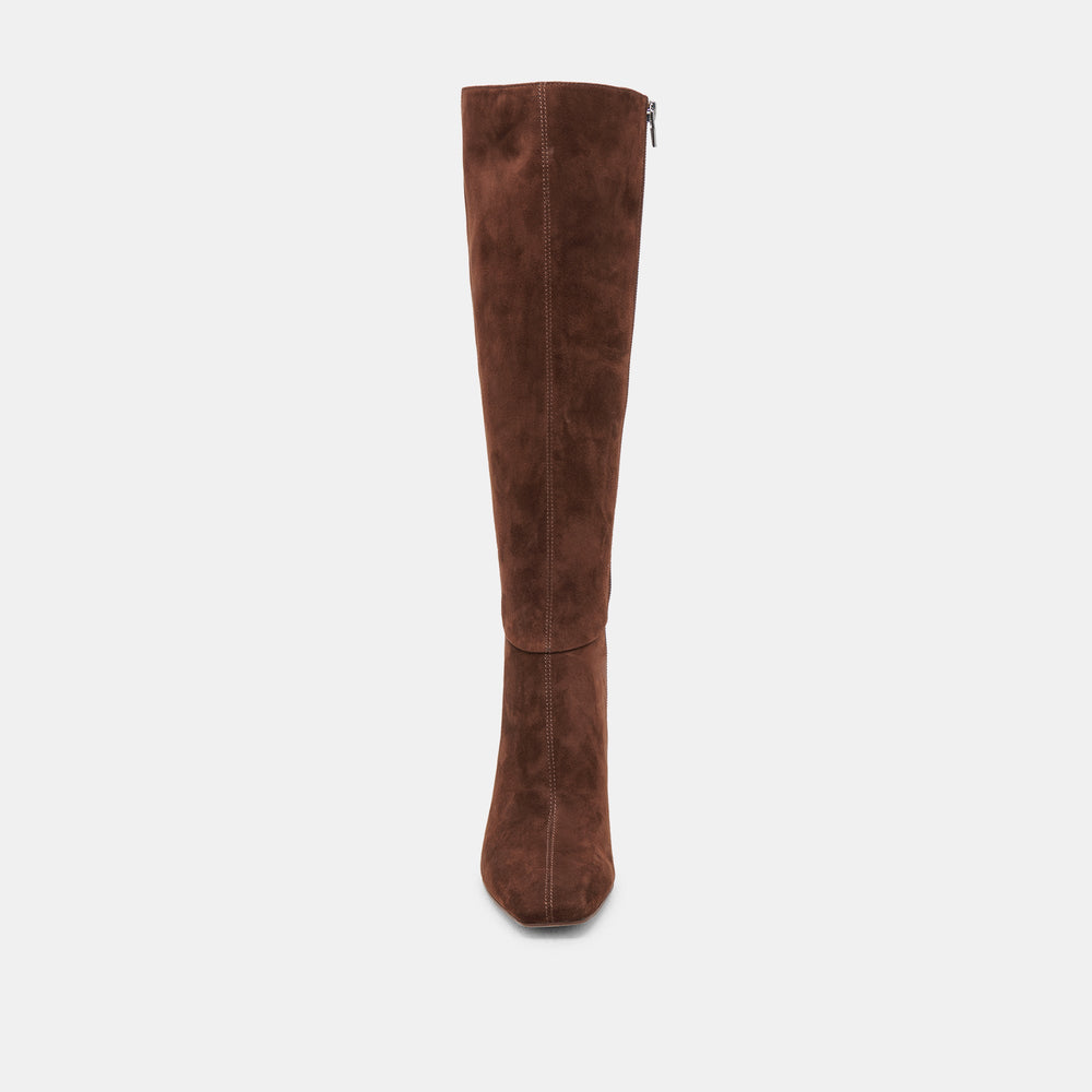 GYRA BOOTS DK BROWN SUEDE | Women Dolce Vita