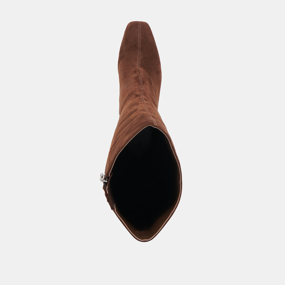 GYRA BOOTS DK BROWN SUEDE | Women Dolce Vita