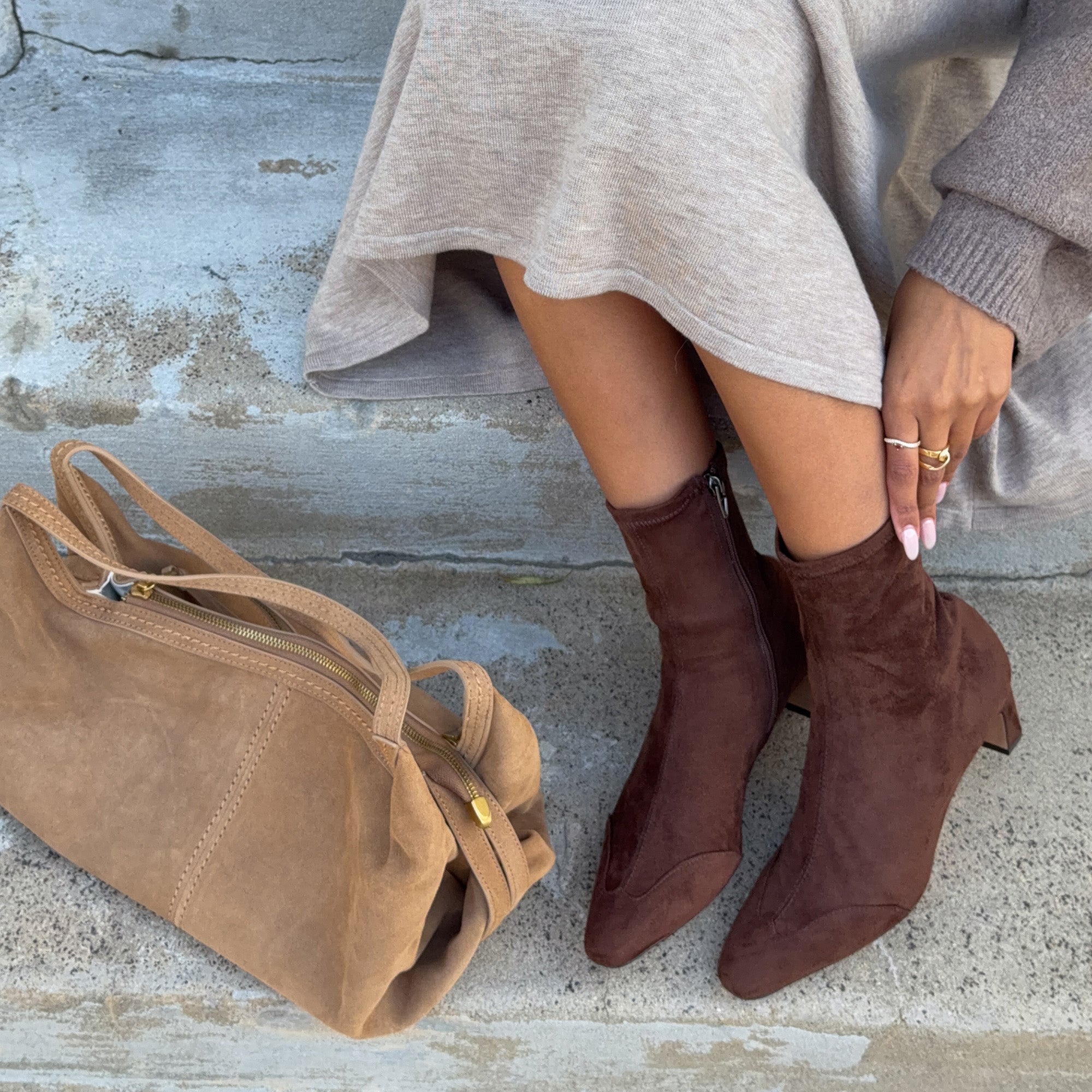 Anika Dk Brown Stella Suede Boots | Women Dolce Vita