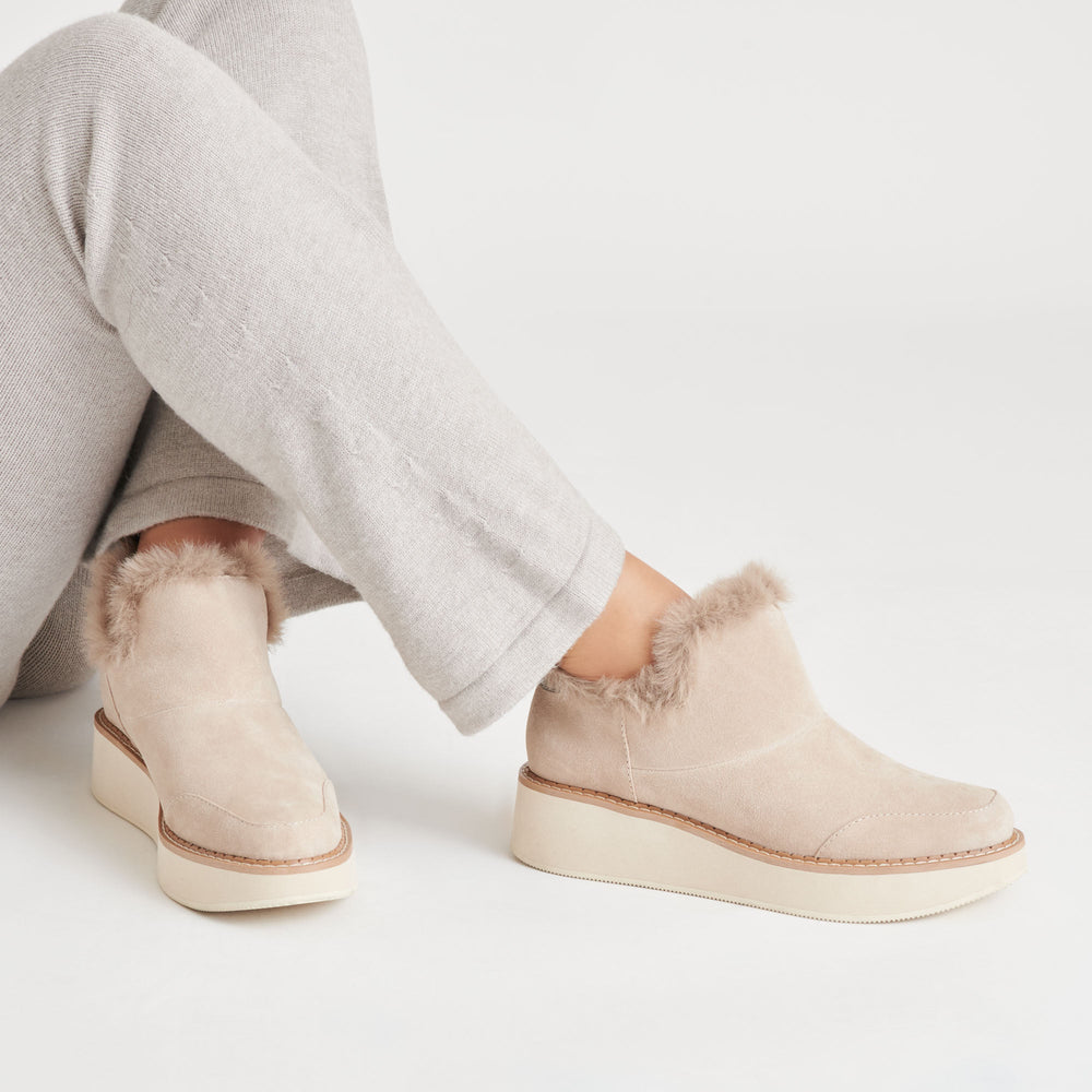 ARDY PLUSH H2O BOOTIES TAUPE SUEDE | Women Dolce Vita