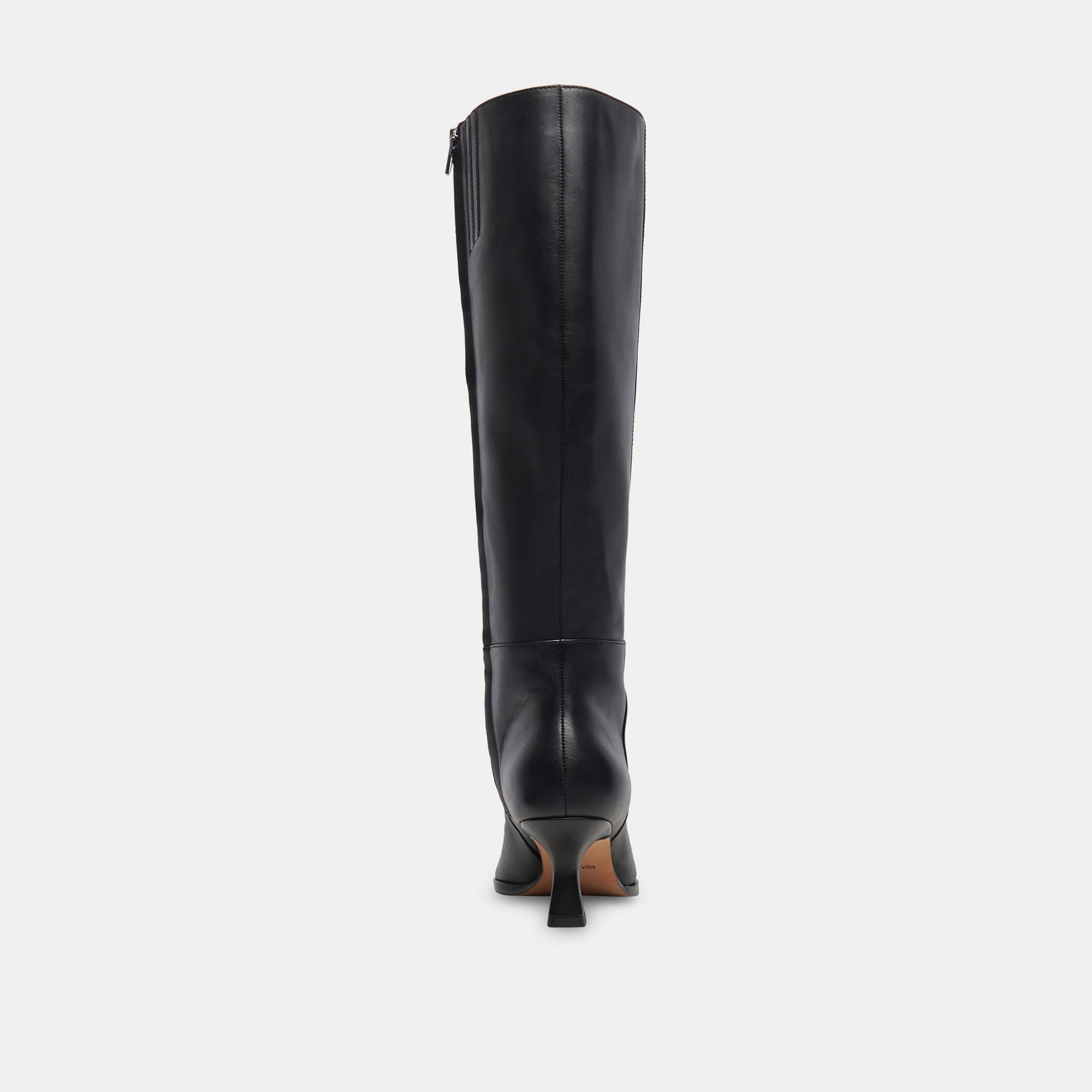 Auggie Black Leather Narrow Calf Boots | Dolce Vita Women