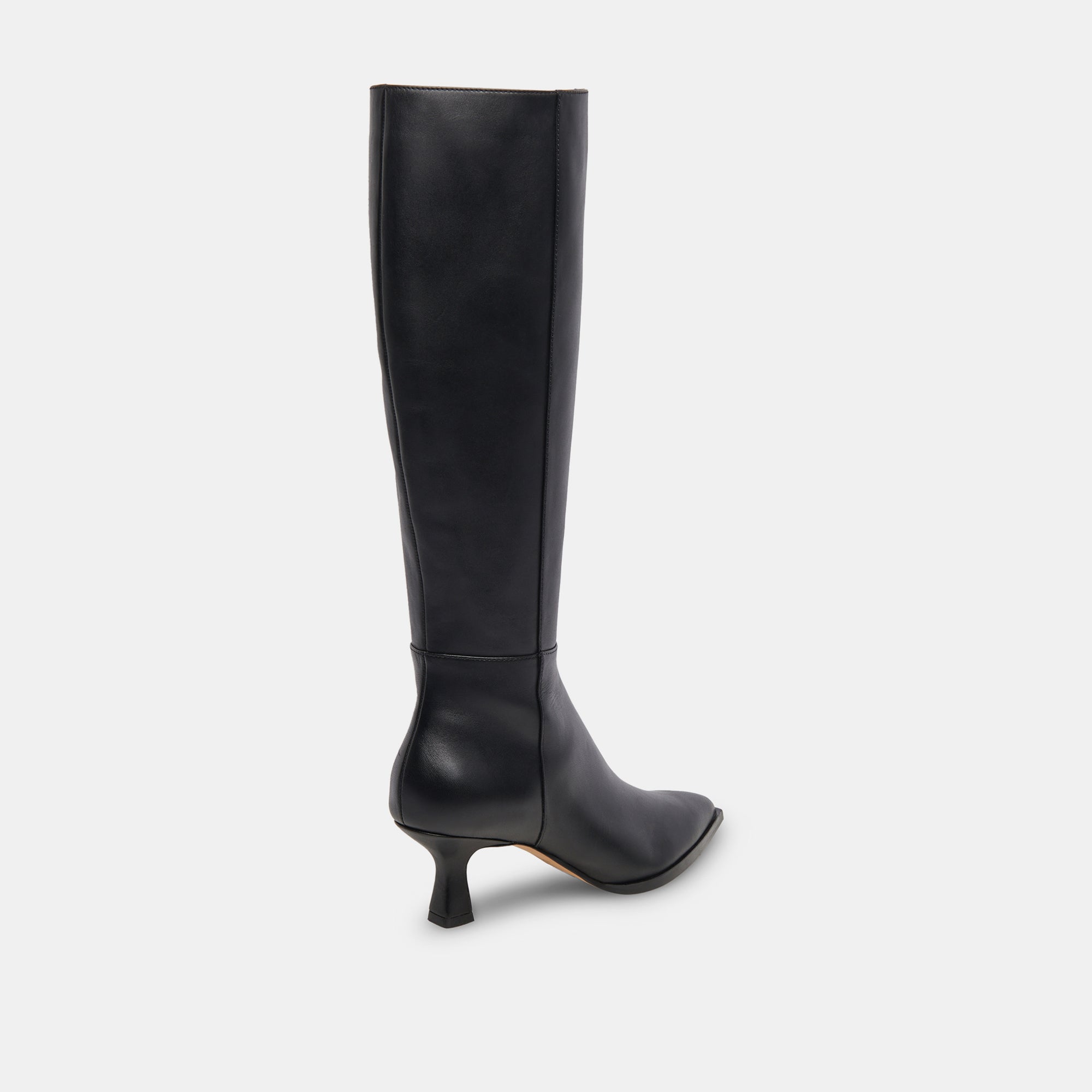 Auggie Black Leather Narrow Calf Boots | Dolce Vita Women