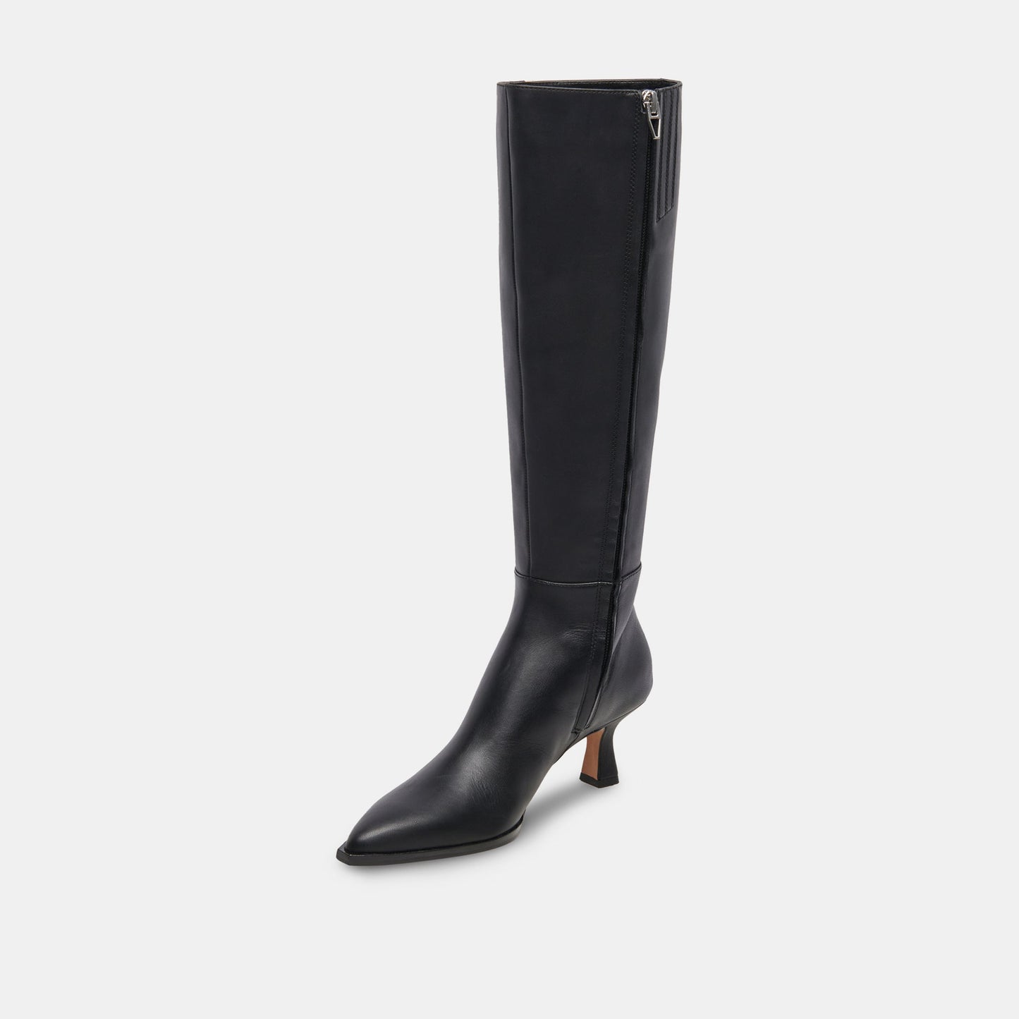 Auggie Black Leather Narrow Calf Boots - Dolce Vita