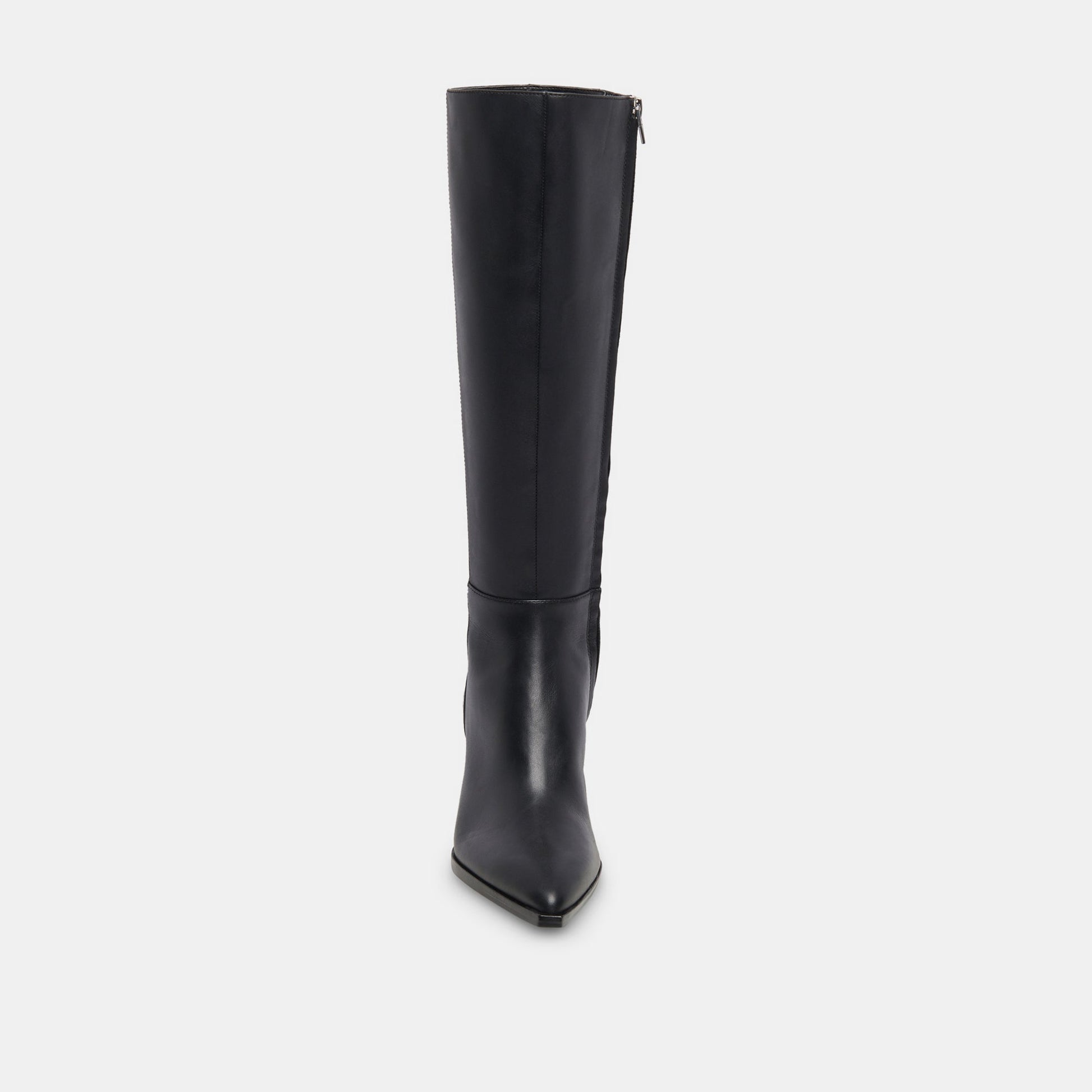 Auggie Black Leather Narrow Calf Boots - Dolce Vita