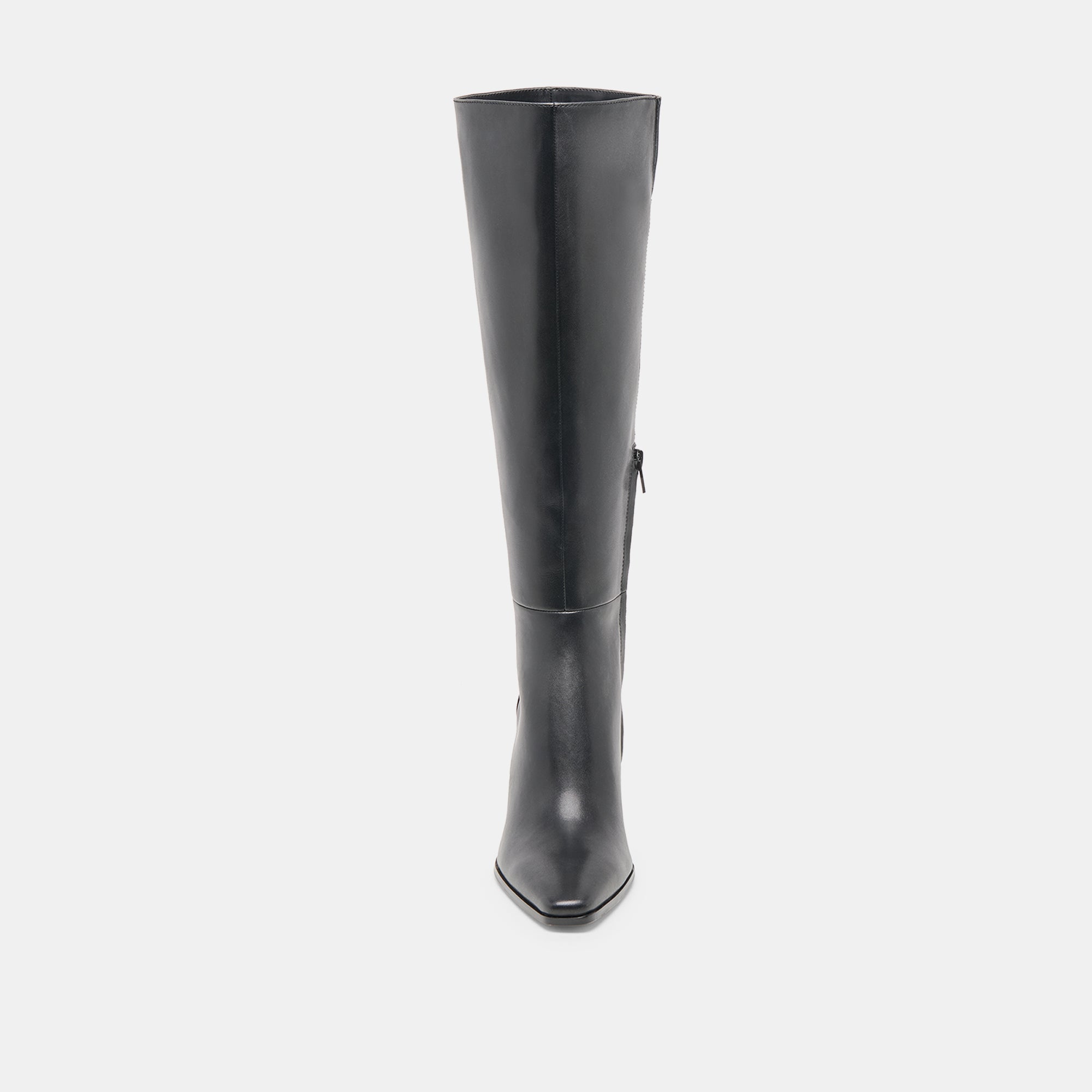 Emmi Black Leather Narrow Calf Boots | Women Dolce Vita