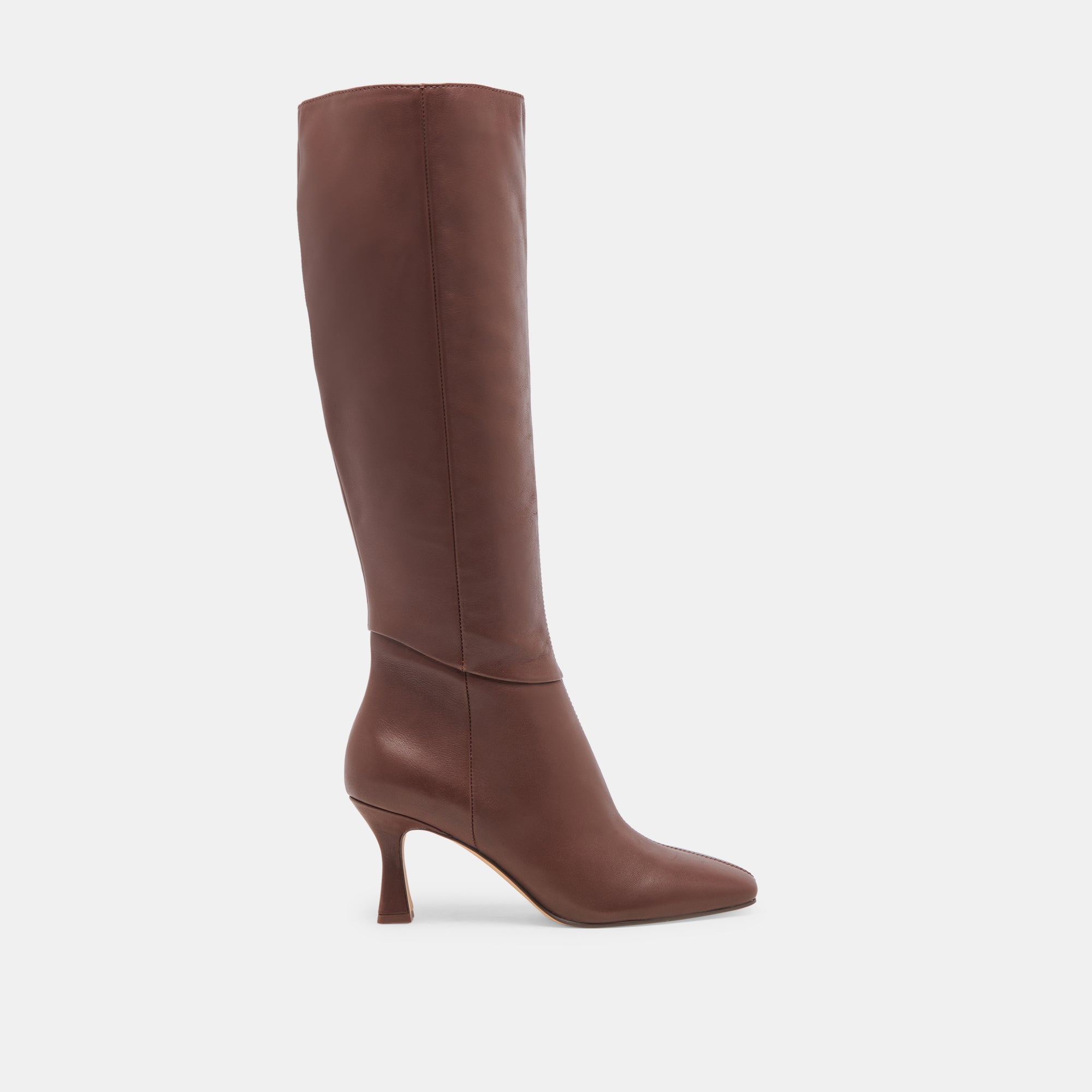 GYRA WIDE CALF BOOTS CHOCOLATE LEATHER | Dolce Vita Women