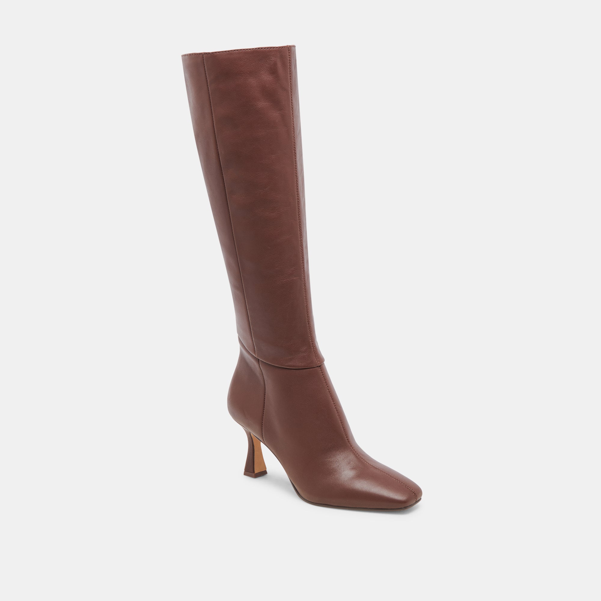 GYRA WIDE CALF BOOTS CHOCOLATE LEATHER | Dolce Vita Women
