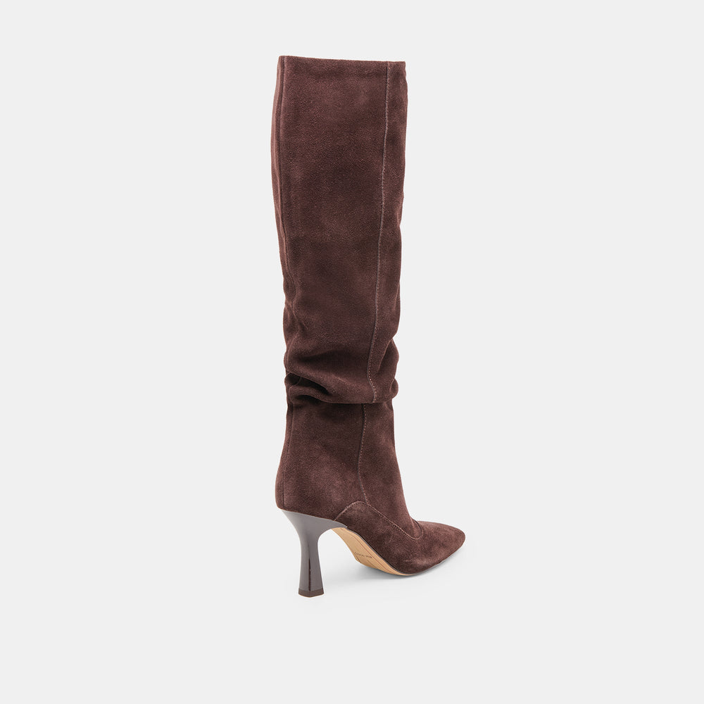 Lousa Mahogany Suede Boots | Women Dolce Vita