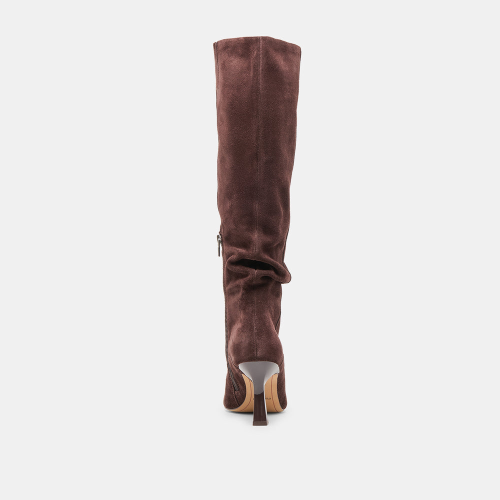 Lousa Mahogany Suede Boots | Women Dolce Vita