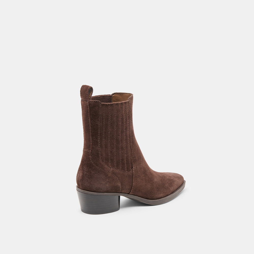 Faint H2O Waterproof Dk Brown Suede Booties | Dolce Vita Women