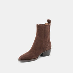 Faint H2O Waterproof Dk Brown Suede Booties | Dolce Vita Women