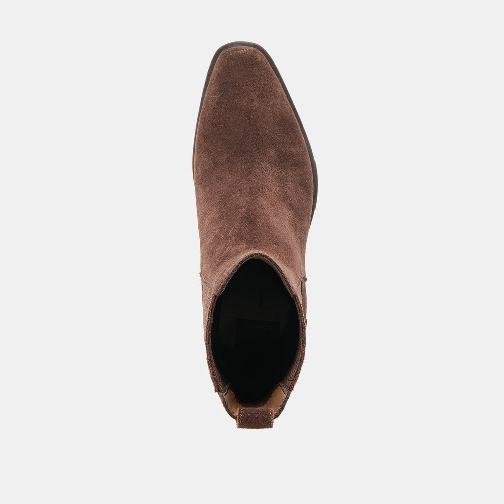 Faint H2O Waterproof Dk Brown Suede Booties | Dolce Vita Women