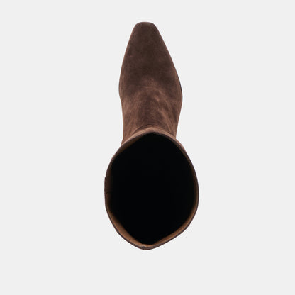 Emmi Dk Brown Suede Boots - Dolce Vita