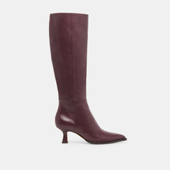 Auggie Wine Leather Wide Calf Boots | Dolce Vita Women