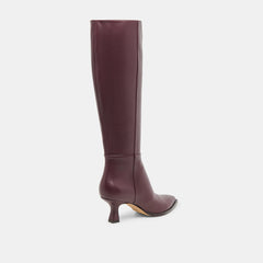 Auggie Wine Leather Wide Calf Boots | Dolce Vita Women