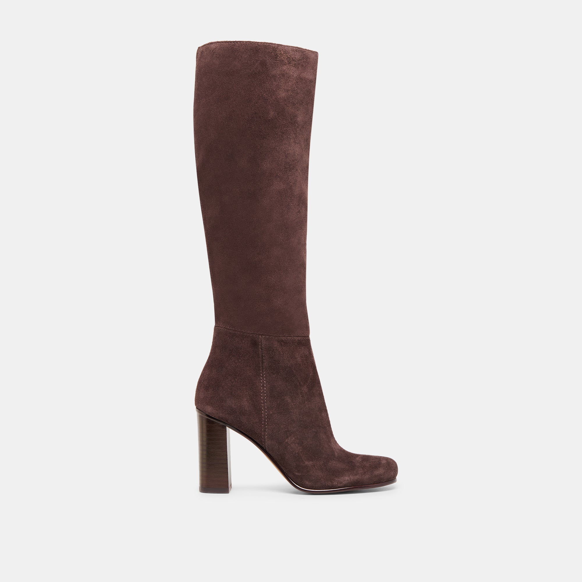 Hudsin Mahogany Suede Boots | Women Dolce Vita