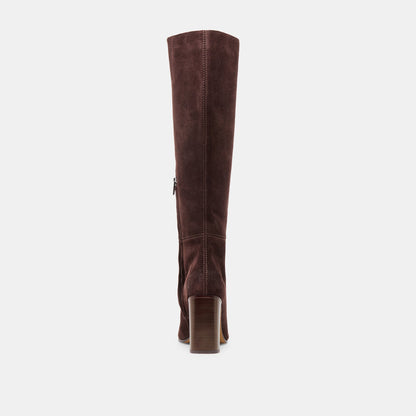 Hudsin Mahogany Suede Boots - Dolce Vita