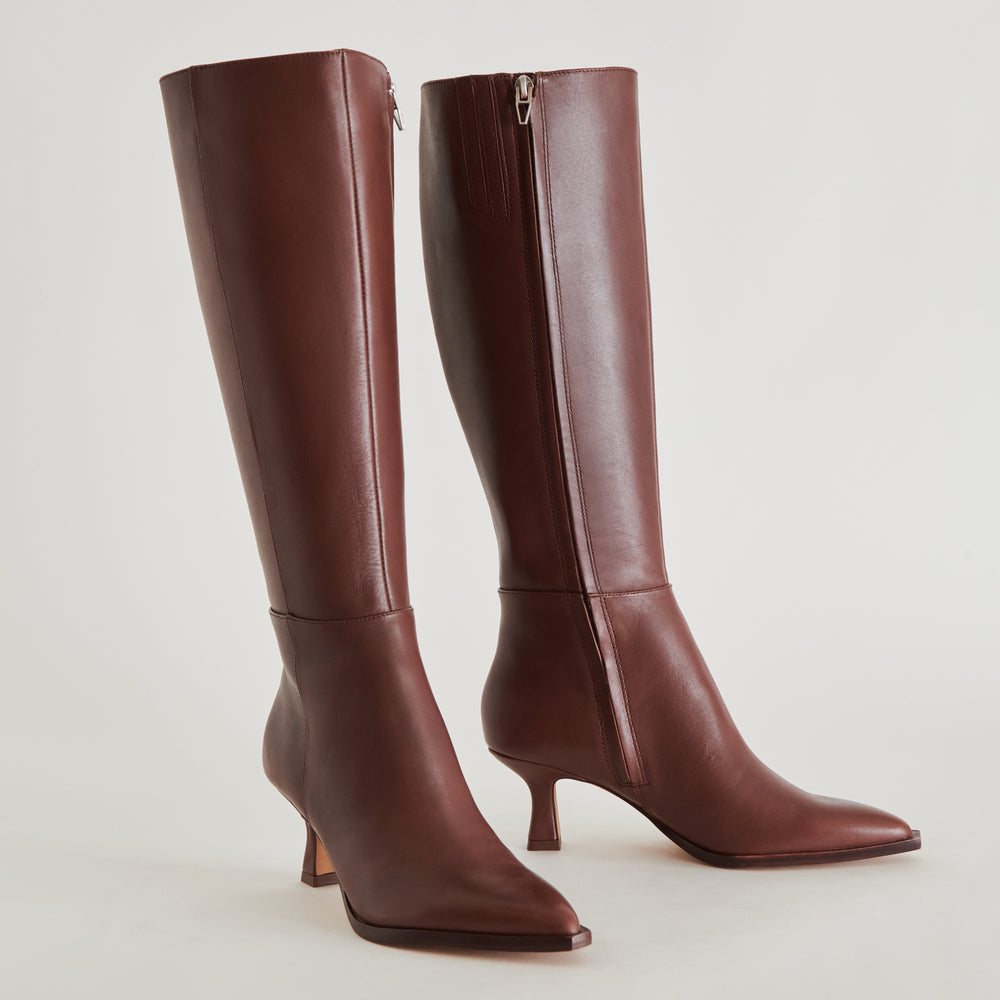 Auggie Extra Wide Calf Chocolate Boots | Women Dolce Vita