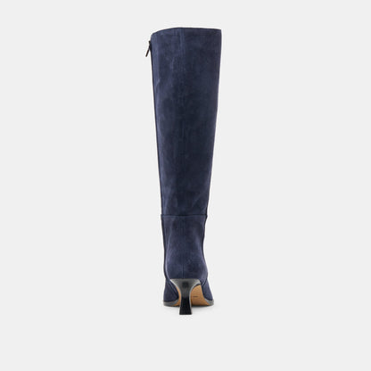 Auggie Navy Suede Boots - Dolce Vita