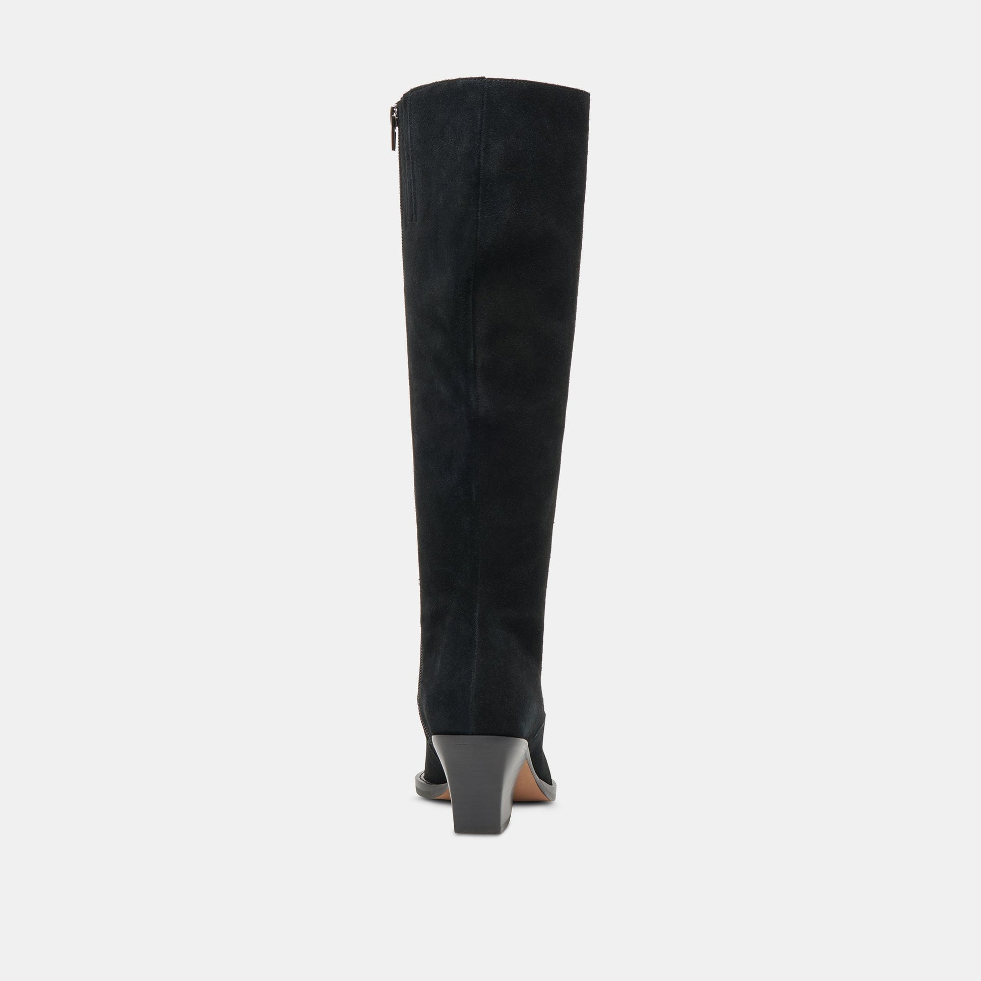 RAJ Wide Calf Boots Onyx Suede - Dolce Vita