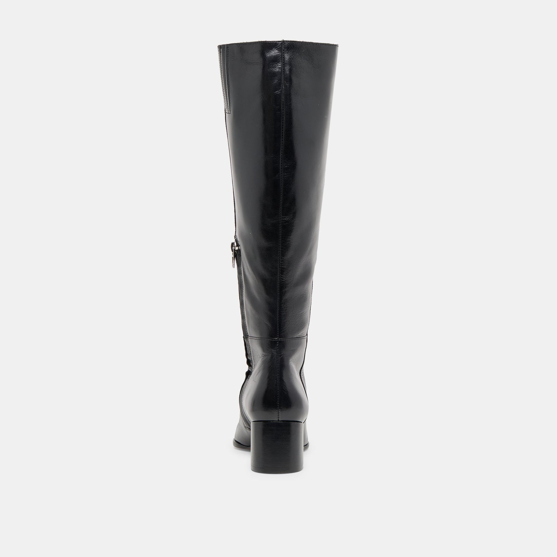 Kirson Black Leather Wide Calf Boots - Dolce Vita