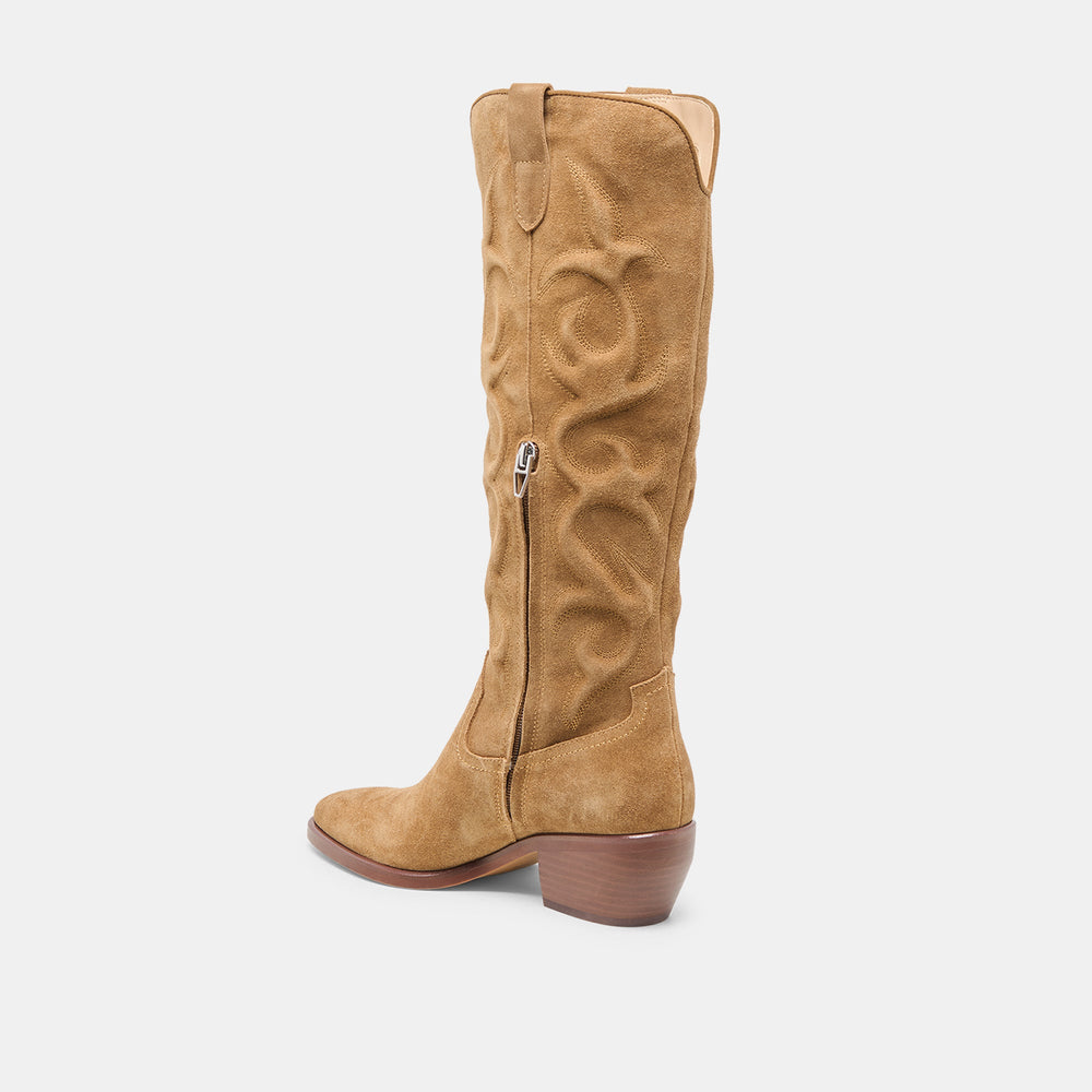 Mirla Lt Brown Suede Boots | Dolce Vita Women