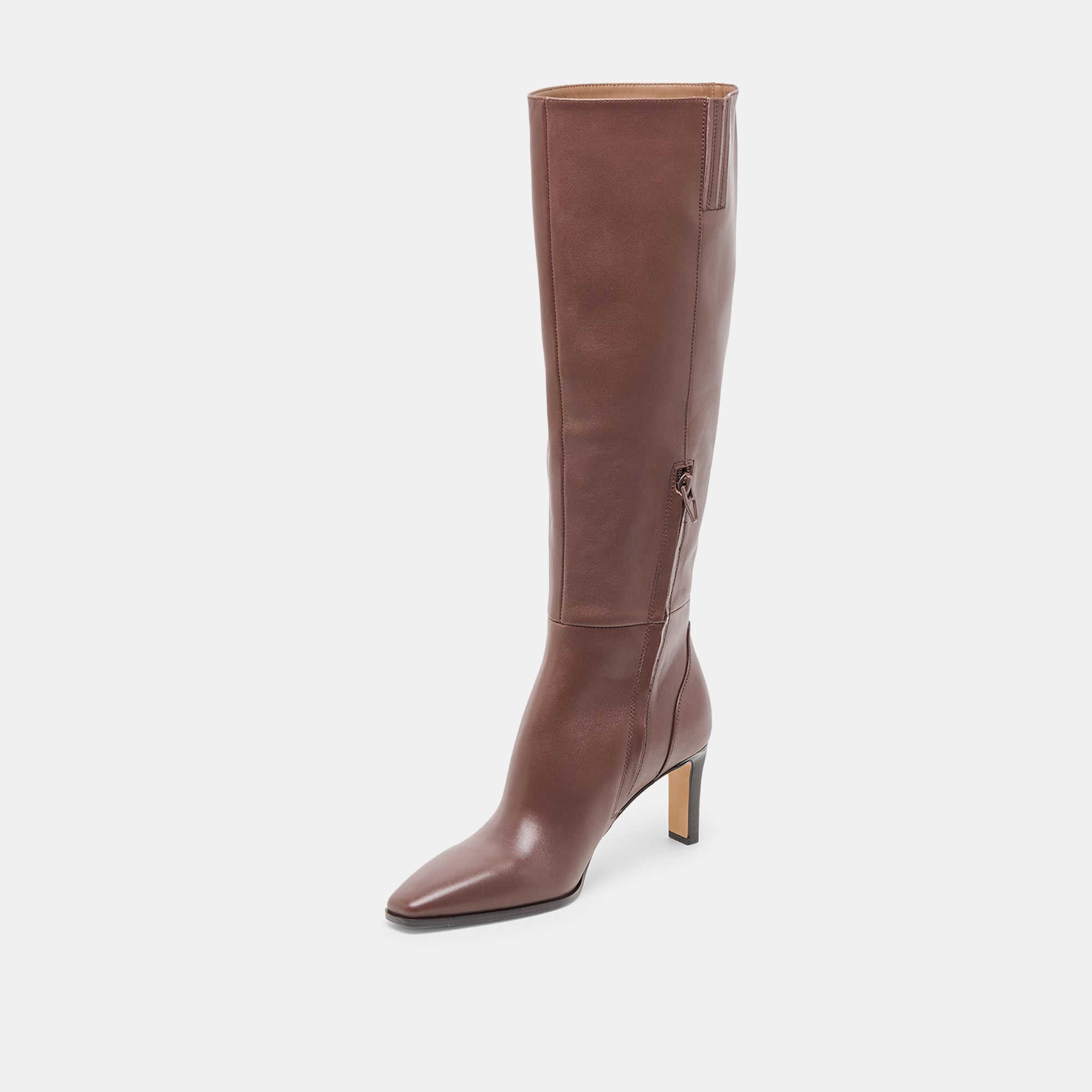 Emmi Chocolate Leather Boots | Women Dolce Vita