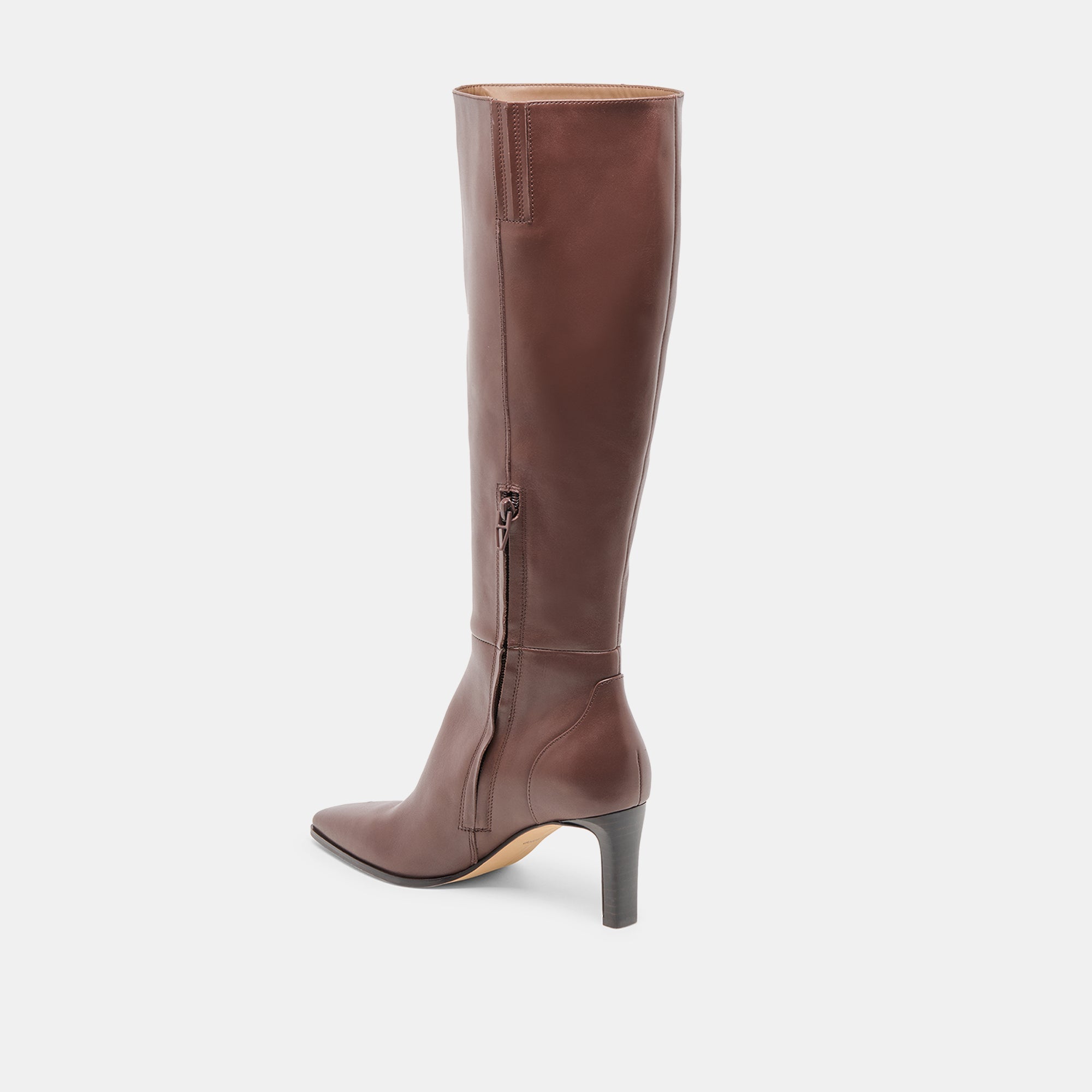 Emmi Chocolate Leather Boots | Women Dolce Vita