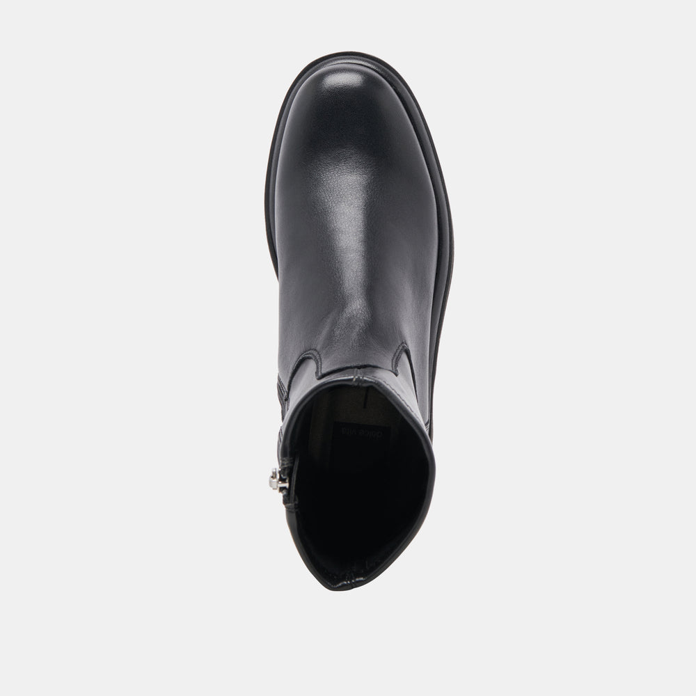 Simaya H2O Wide Black Leather Boots | Dolce Vita Women