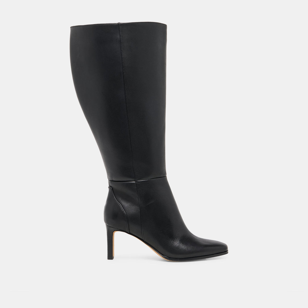 Emmi Black Leather Extra Wide Calf Boots | Dolce Vita Women