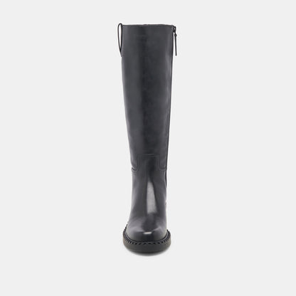 Glory H2O Waterproof Black Leather Extra Wide Calf Boots - Dolce Vita