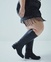 Glory H2O Waterproof Black Leather Extra Wide Calf Boots | Women Dolce Vita