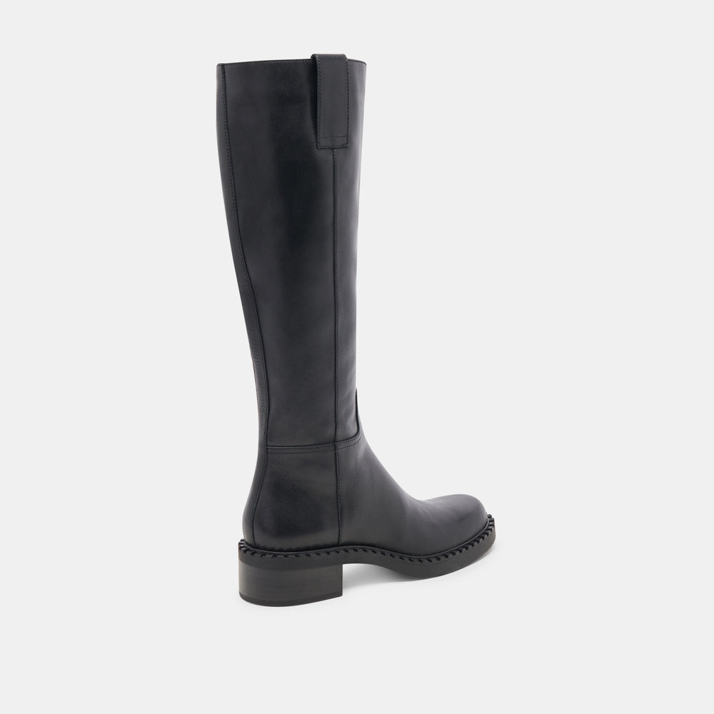 Glory H2O Waterproof Black Leather Extra Wide Calf Boots | Women Dolce Vita