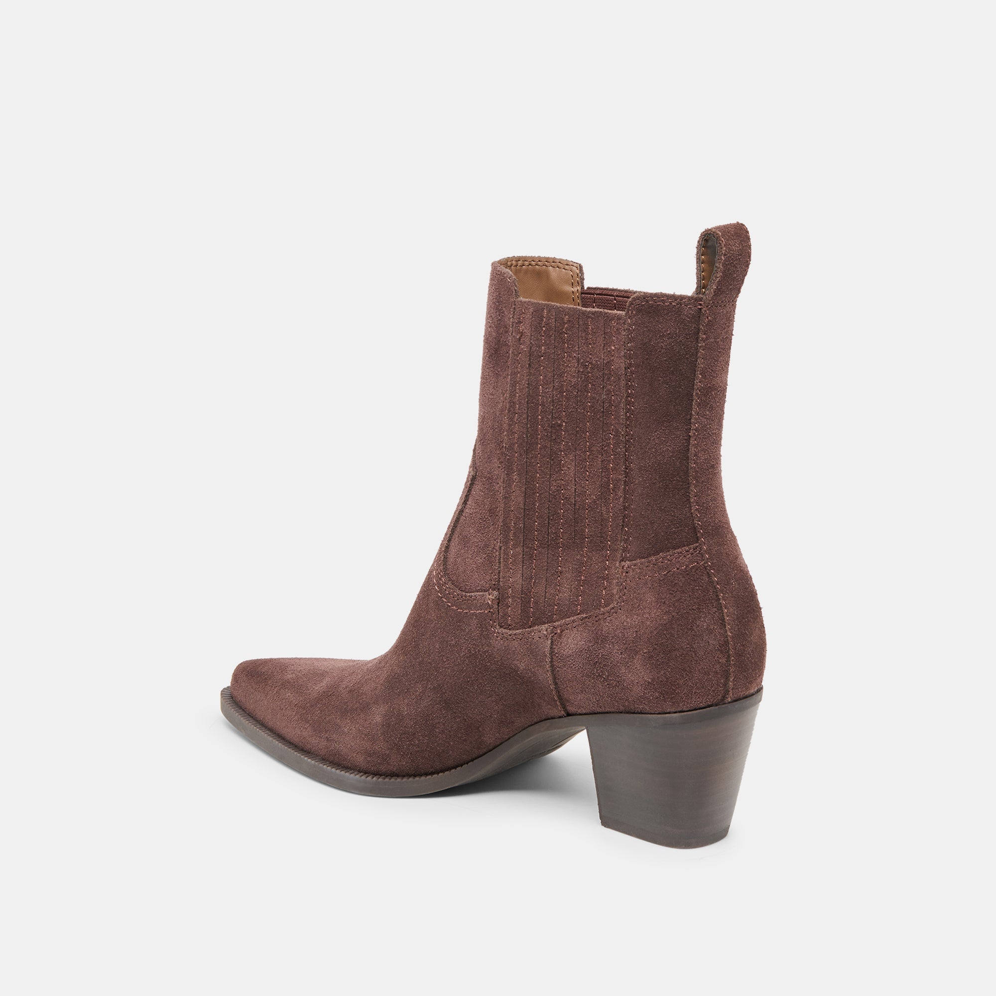 Slim Mahogany Suede Booties | Women Dolce Vita