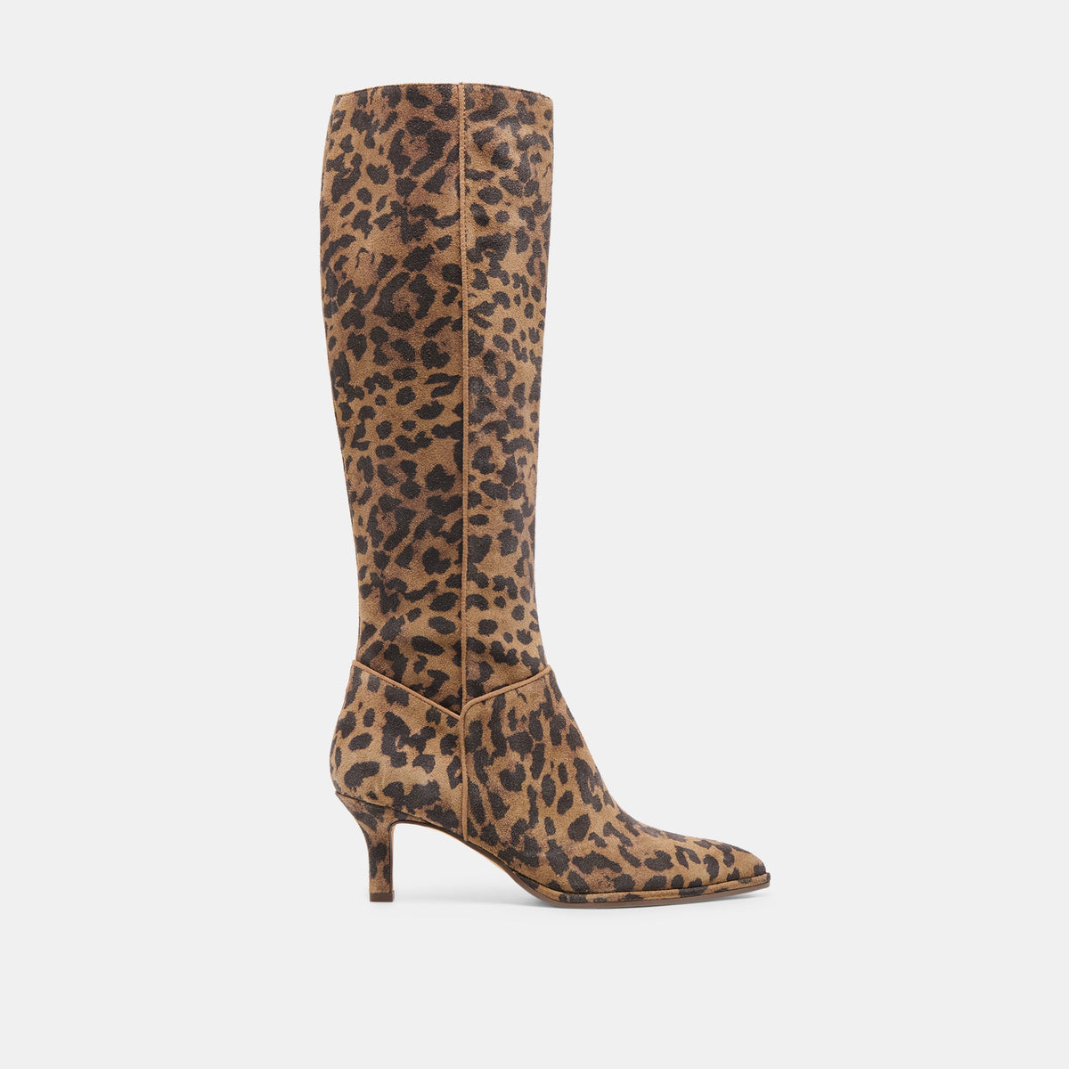 Aldy Brown Leopard Printed Suede Boots | Dolce Vita Women